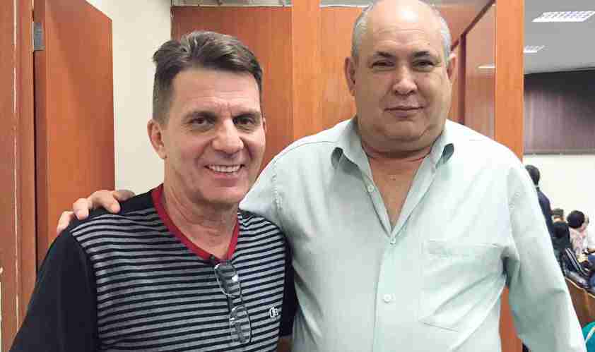Zatinha e o prefeito Carlos, de Rafard, no evento