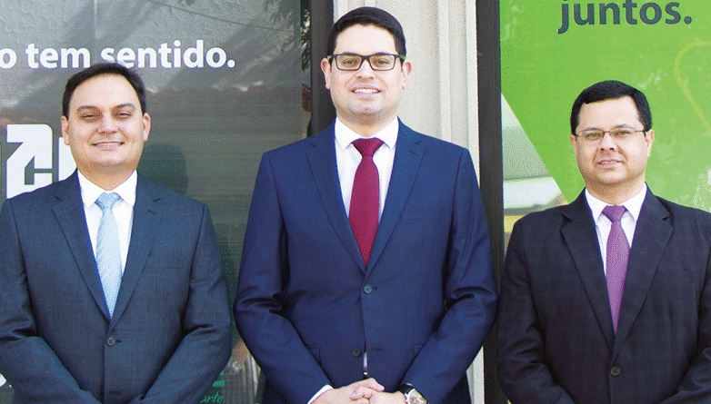 Rafael Kerche de Oliveira, Diretor Operacional; João Victor dos Santos, Diretor Comercial e Pablo Eduardo Ricardo da Silva, Diretor Administrativo